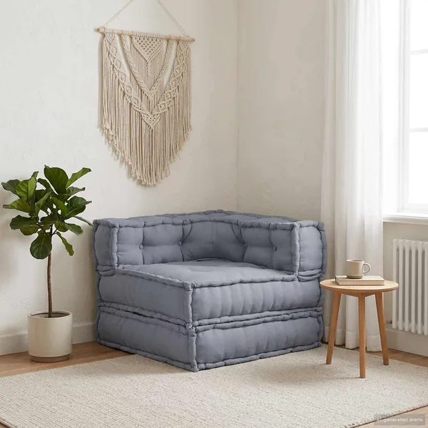 Unité de canapé modulaire Gris 70 x 70 x 56 cm Tissu