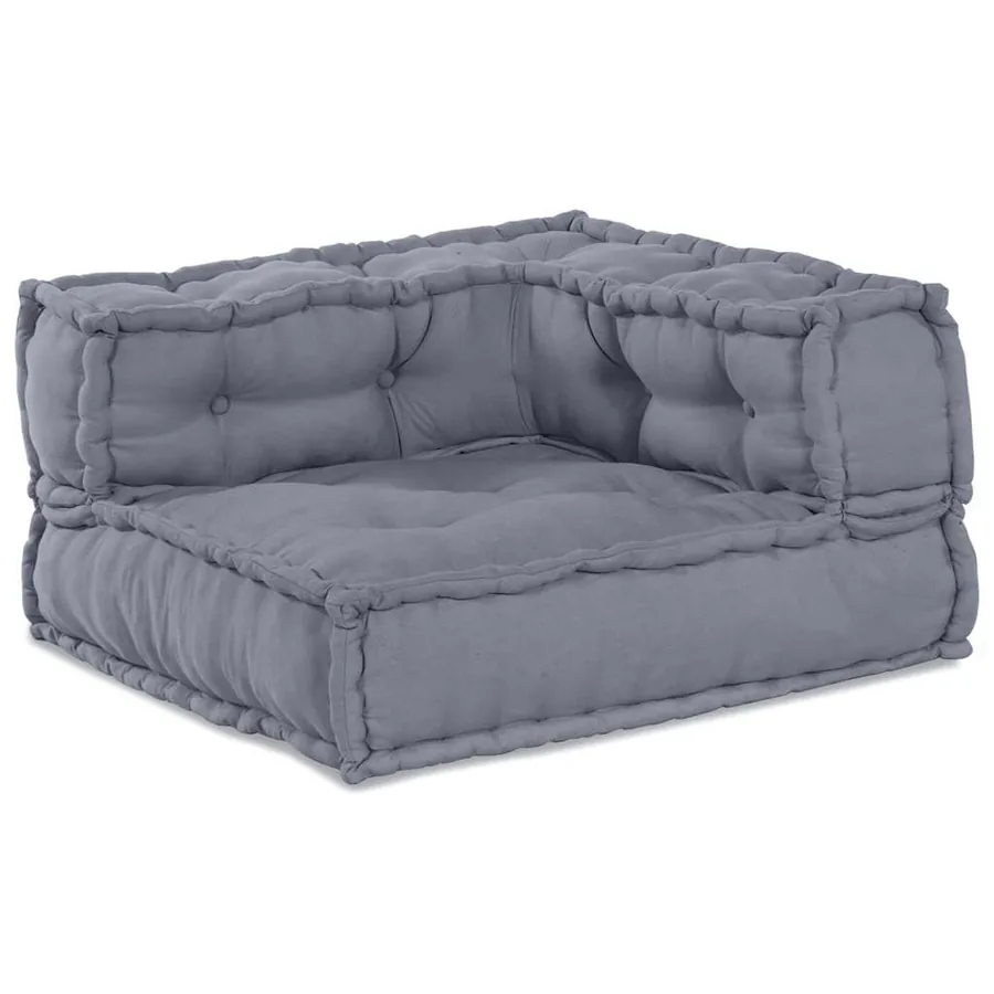 Unité de canapé modulaire 4 pcs Gris Tissu - 4