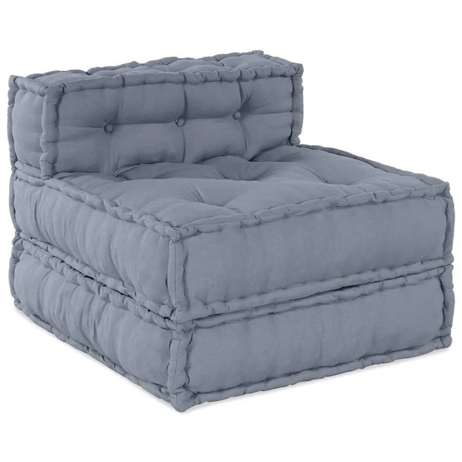 Unité de canapé modulaire 4 pcs Gris Tissu - 6