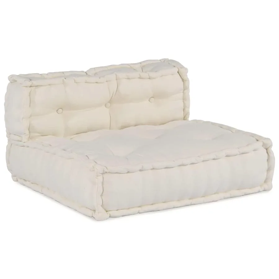 Unité de canapé modulaire 4 pcs Crème Tissu - 2