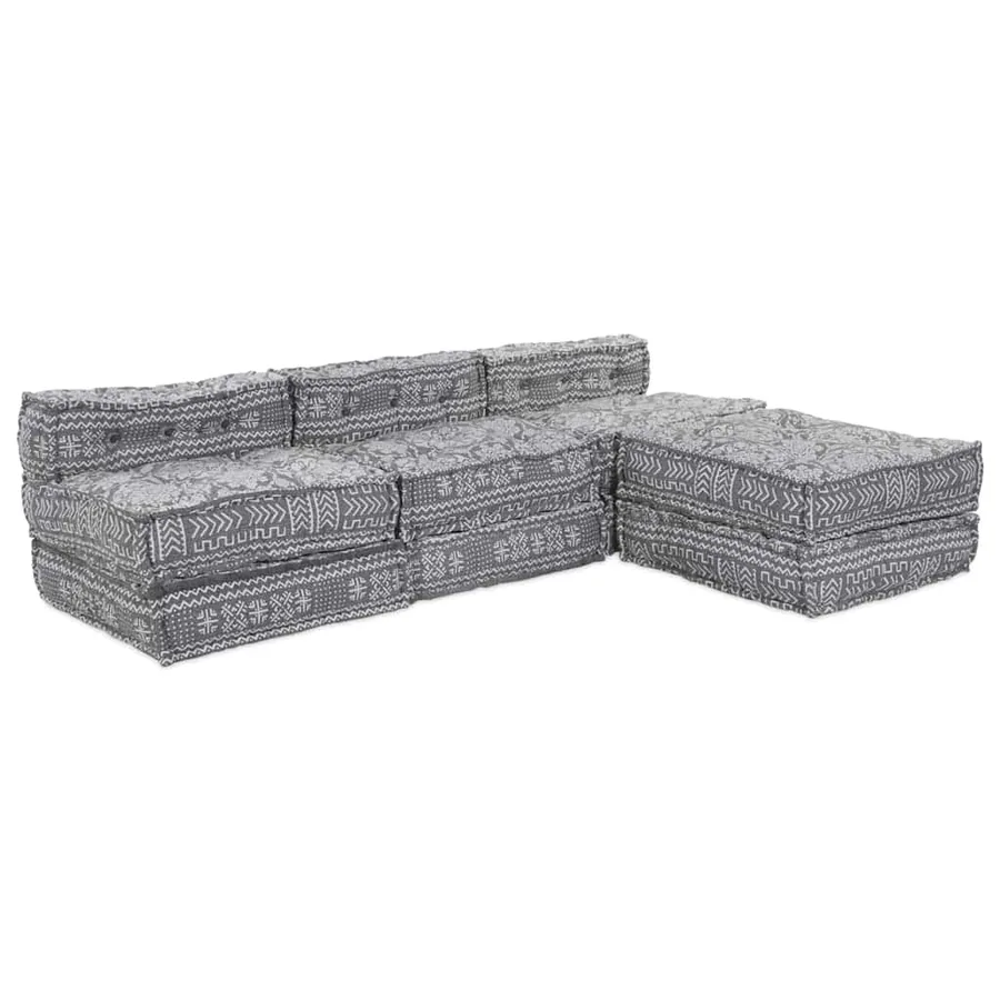 Unité de canapé modulaire 4 pcs Gris clair Tissu