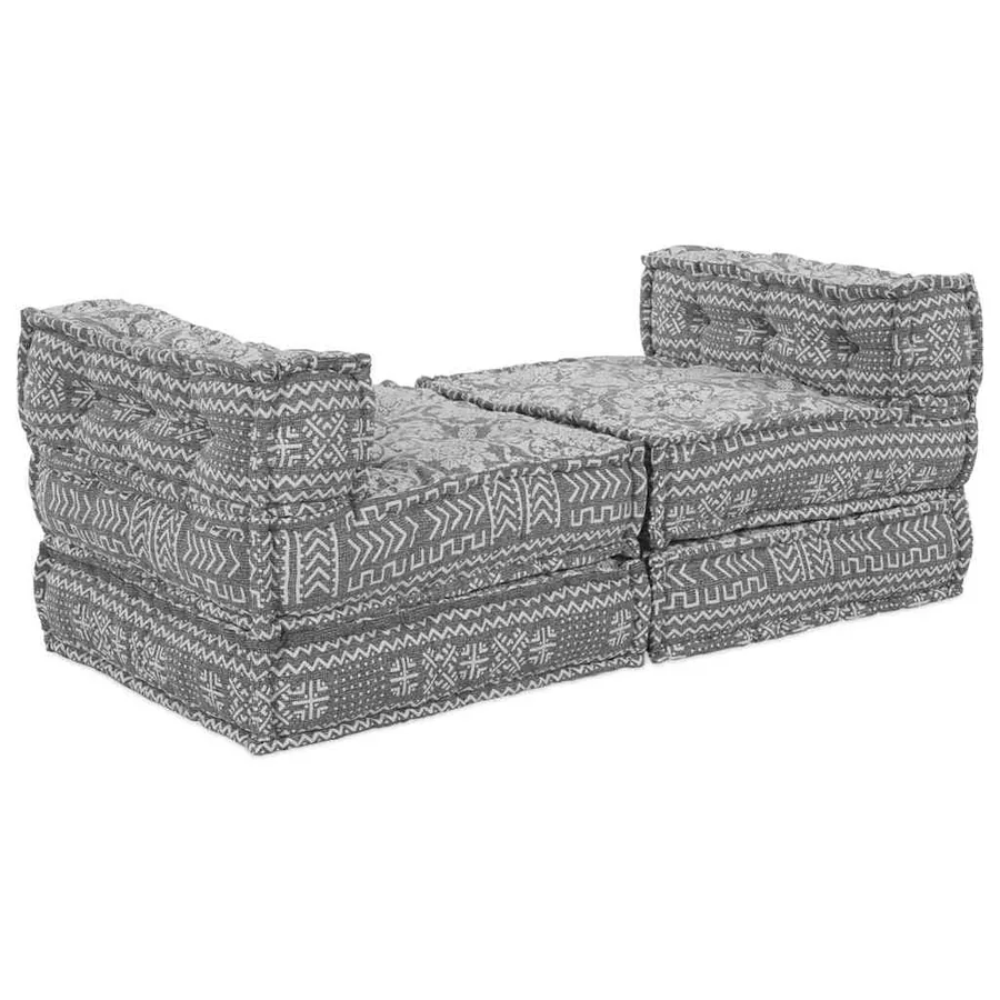 Unité de canapé modulaire 4 pcs Gris clair Tissu - 6