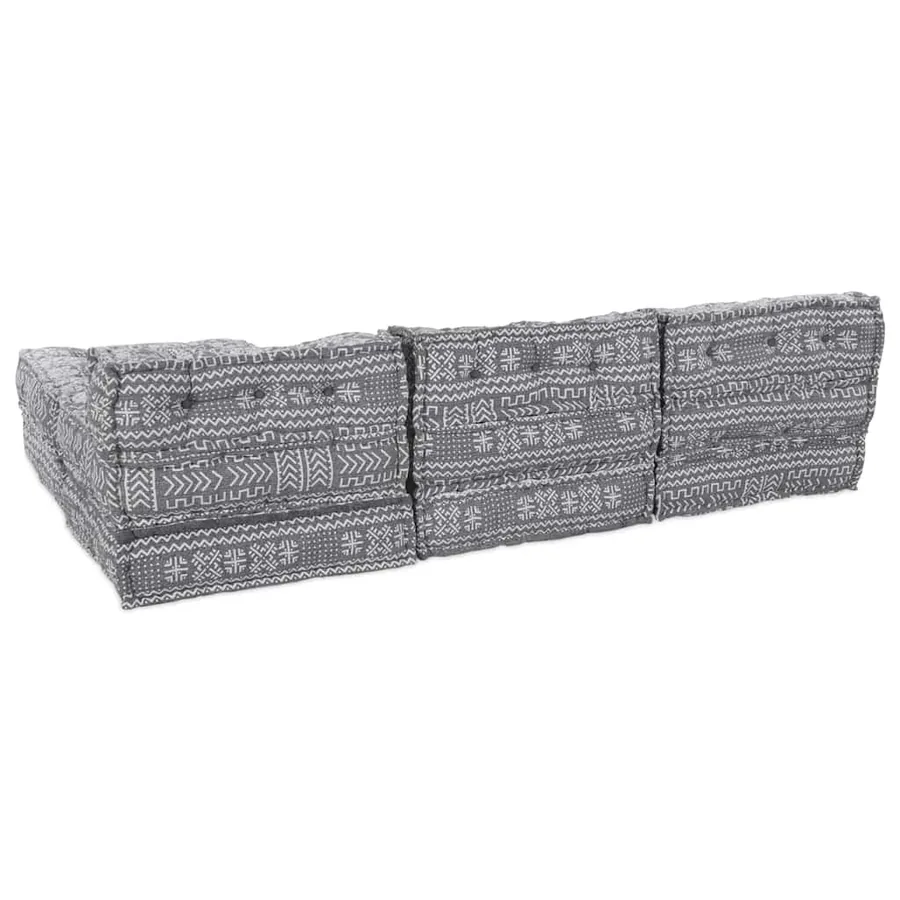 Unité de canapé modulaire 4 pcs Gris clair Tissu - 8