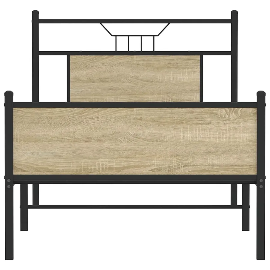 Cadre de lit sans matelas chêne sonoma 90x190 cm - 6