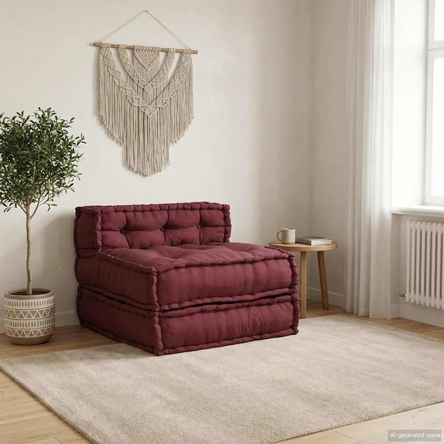 Canapé modulaire marron 70x70x54 tissu