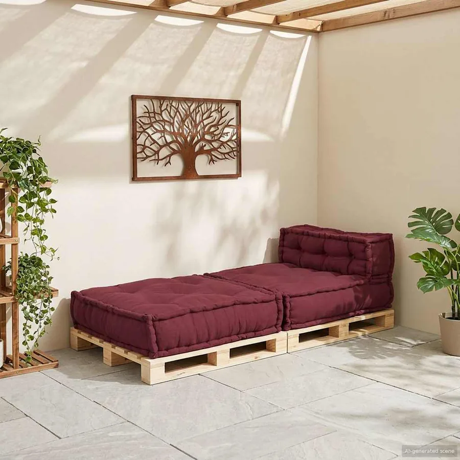 Canapé modulaire marron 70x70x54 tissu - 3