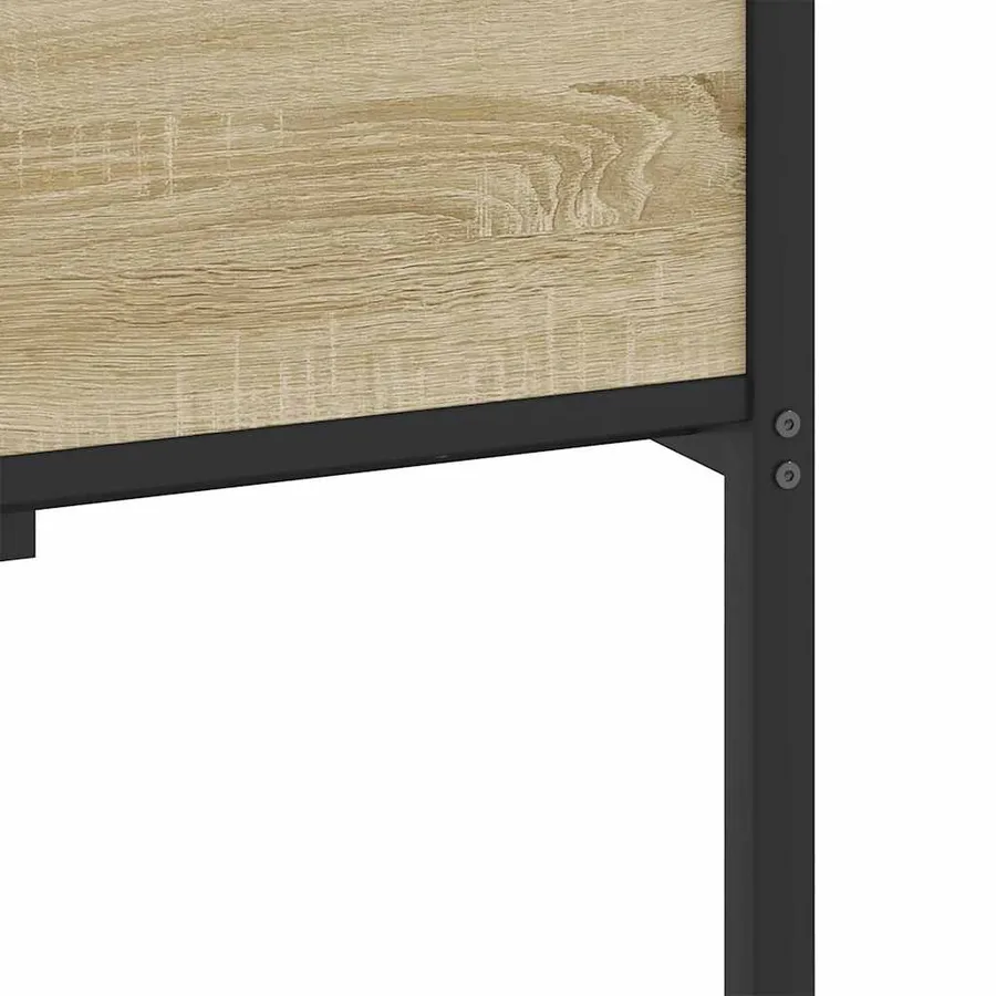 Cadre de lit sans matelas chêne sonoma 75x190 cm - 10
