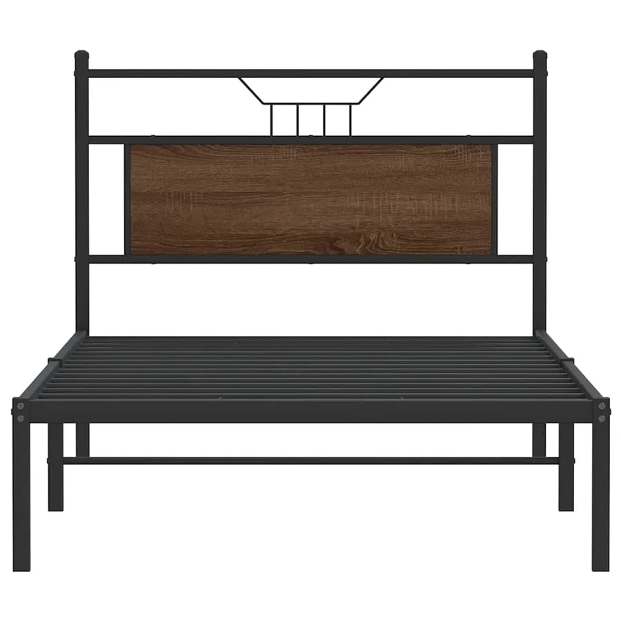 Cadre de lit sans matelas chêne marron 107x203 cm - 6