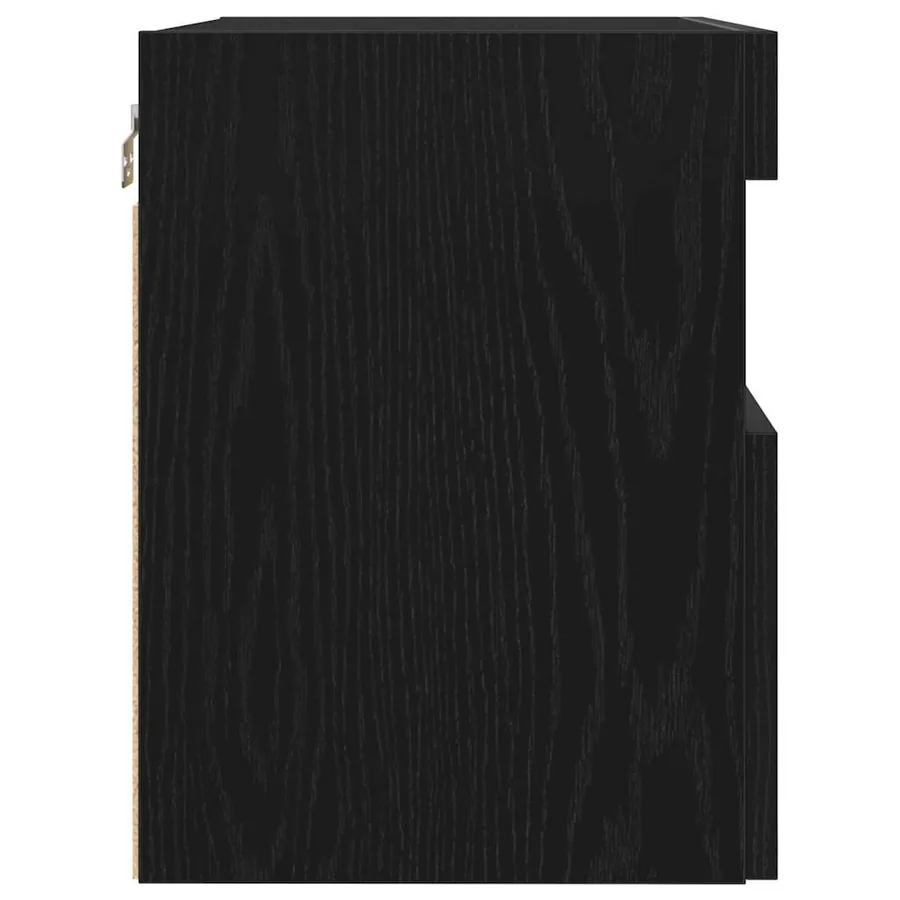 Meuble TV mural Chêne noir 60 x 30 x 40 cm Bois d'ingénierie - 10