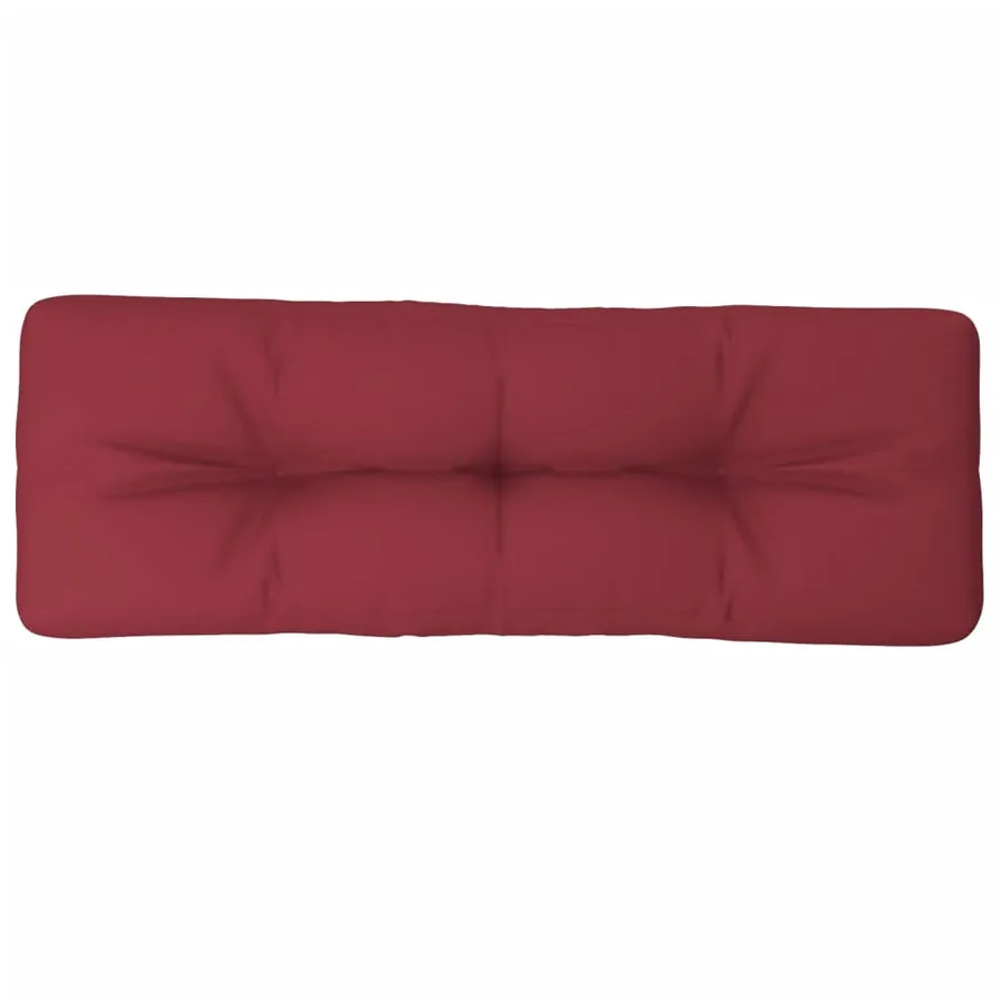 Coussin de palette rouge bordeaux 120x40x12 cm tissu - 2