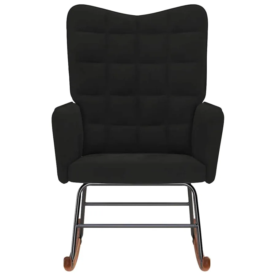 Chaise à bascule Noir Velours - 3