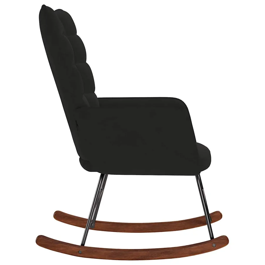 Chaise à bascule Noir Velours - 4
