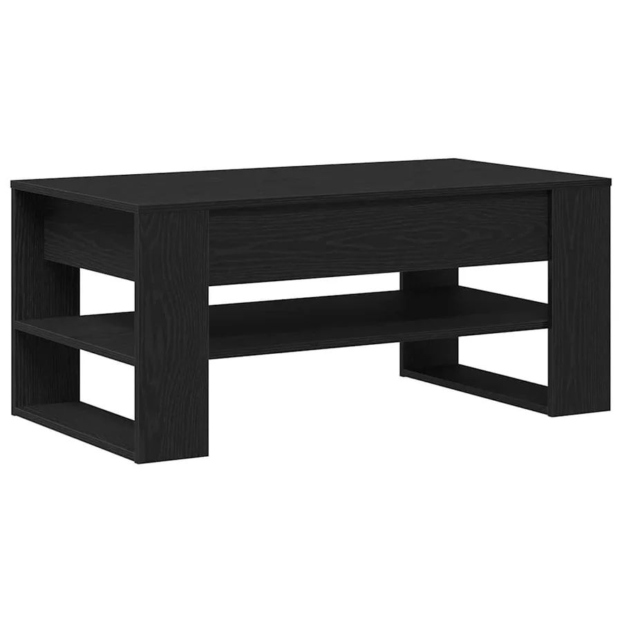 Table basse Chêne noir 102 x 55 x 45 cm Bois d'ingénierie - 5