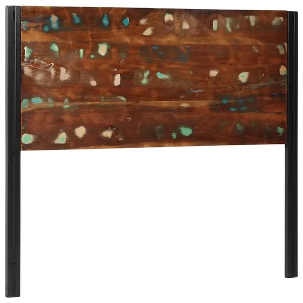 Tête de lit 120 cm bois massif récupéré et fer