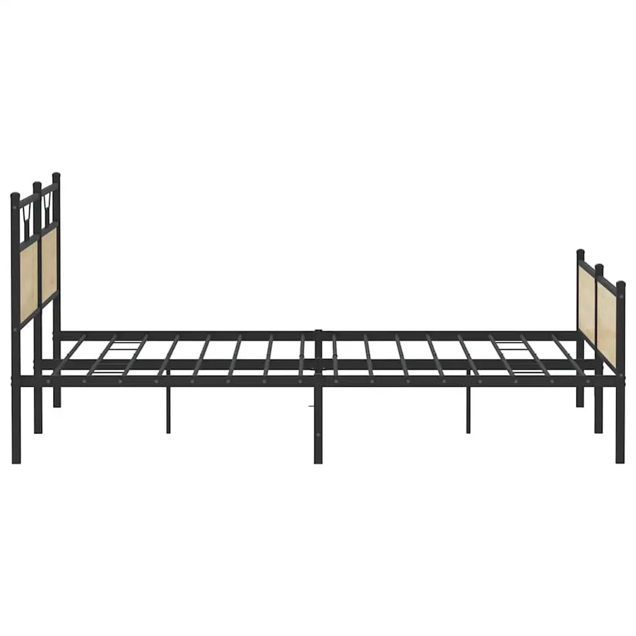 Cadre de lit en métal sans matelas chêne sonoma 200x200 cm - 7