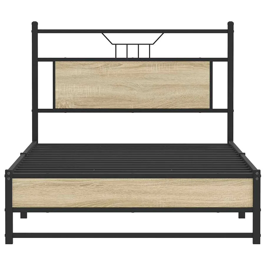 Cadre de lit sans matelas chêne sonoma 107x203 cm - 6