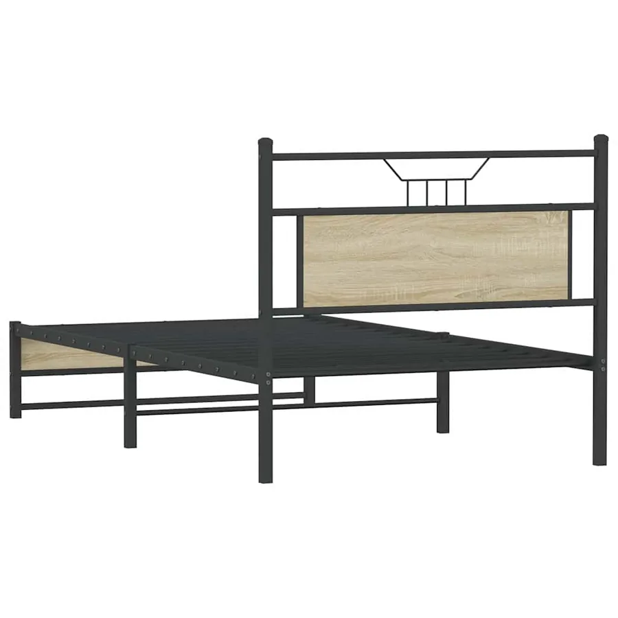 Cadre de lit sans matelas chêne sonoma 107x203 cm - 8