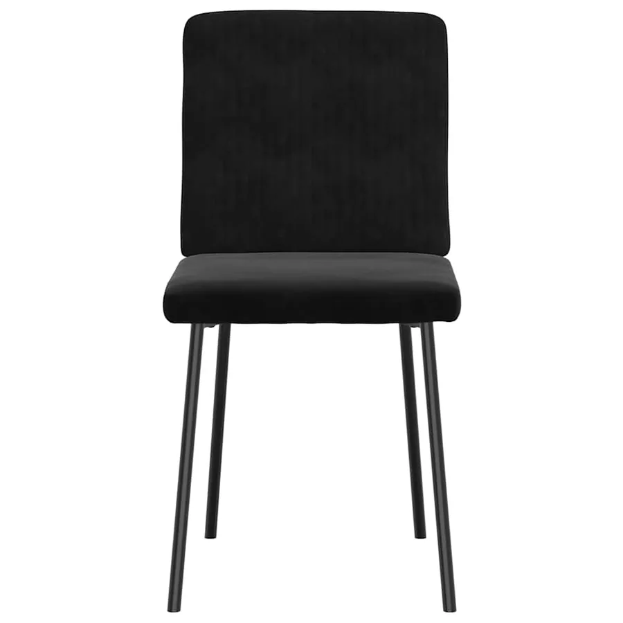 Chaises à manger lot de 4 Noir Velours - 3