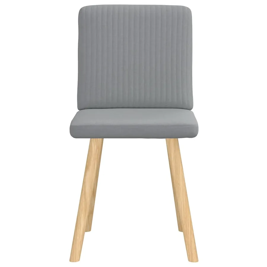 Chaises à manger lot de 2 gris clair tissu - 4