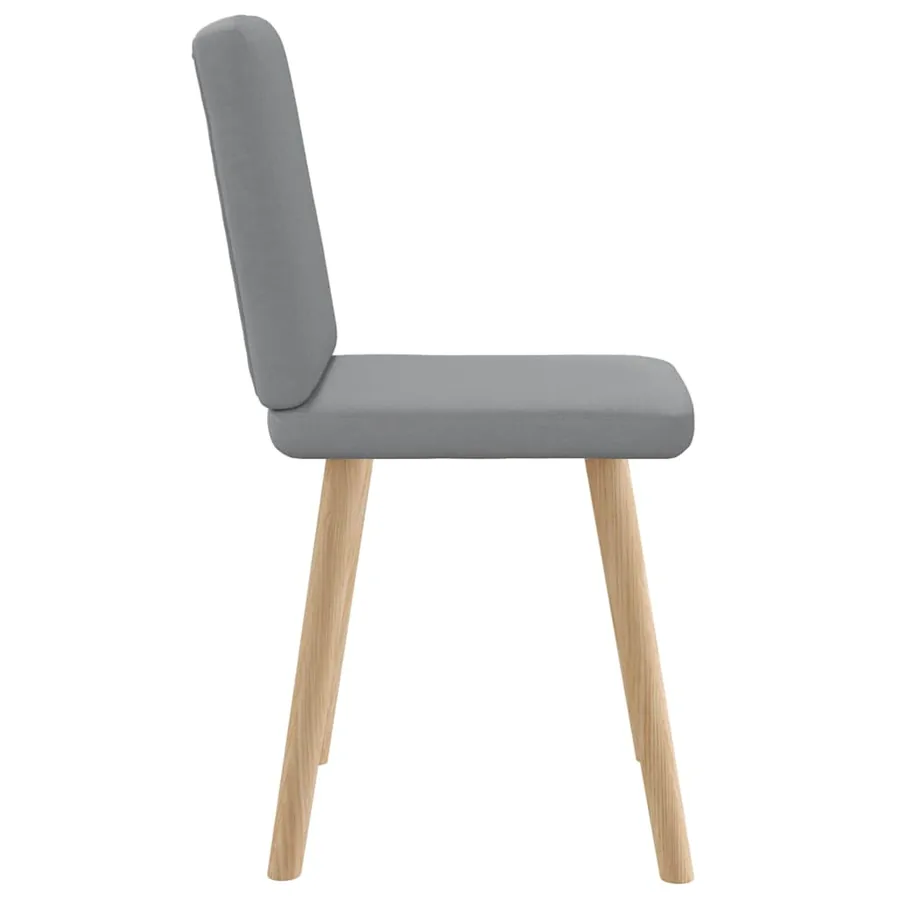 Chaises à manger lot de 2 gris clair tissu - 5