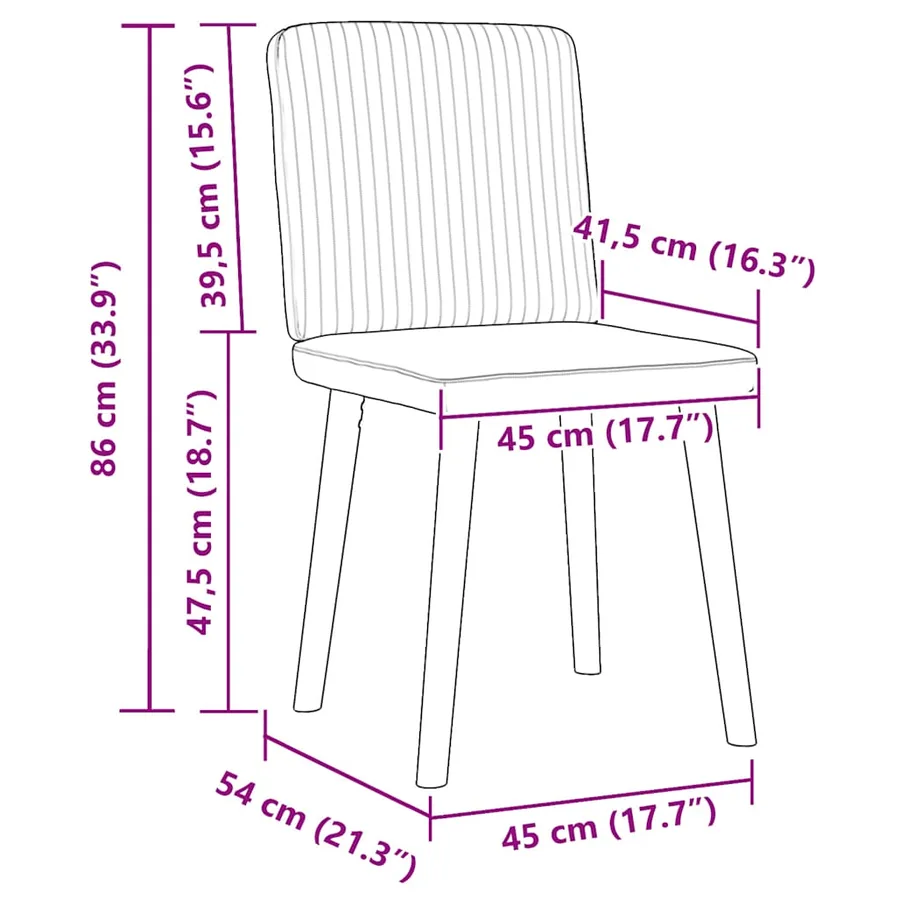 Chaises à manger lot de 2 gris clair tissu - 9