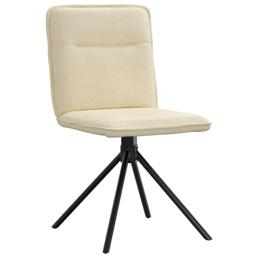 Chaises à manger lot de 2 crème tissu - 3