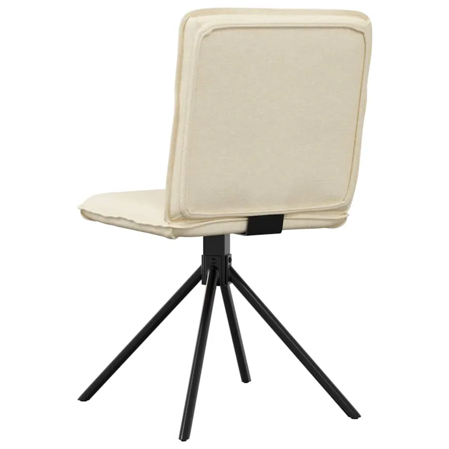 Chaises à manger lot de 2 crème tissu - 6