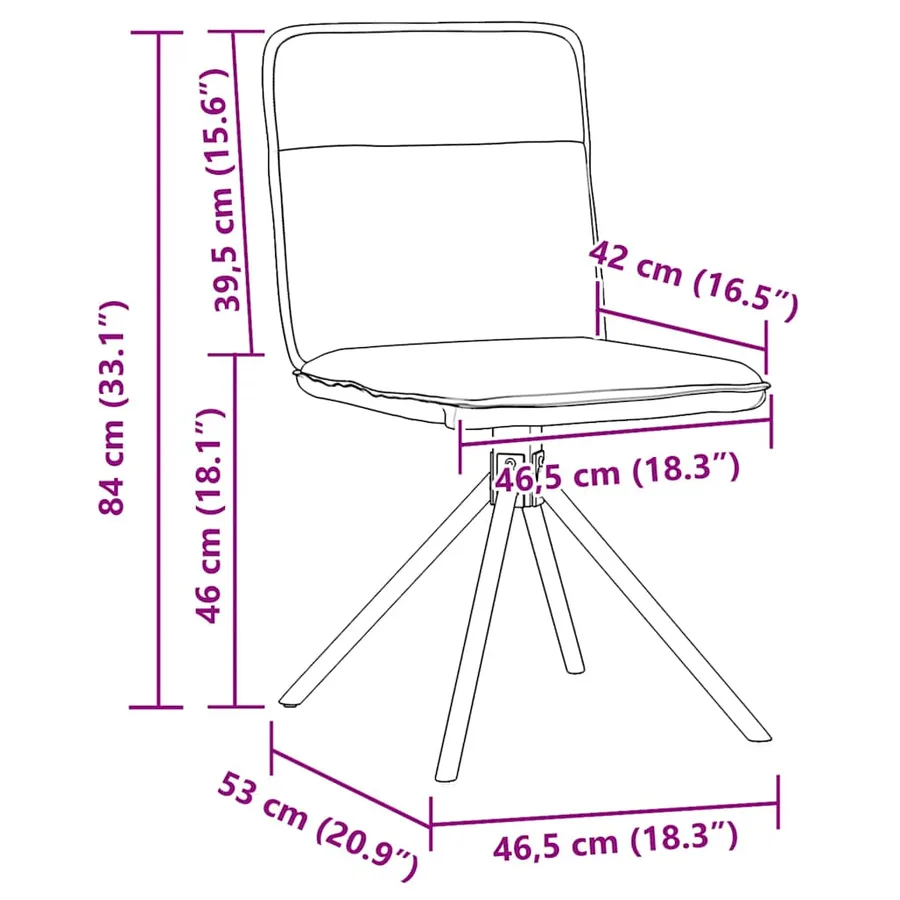 Chaises à manger lot de 2 crème tissu - 9