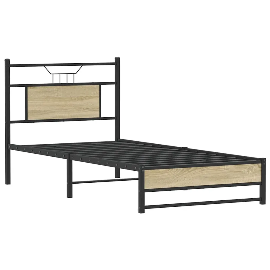 Cadre de lit sans matelas chêne sonoma 80x200 cm - 3