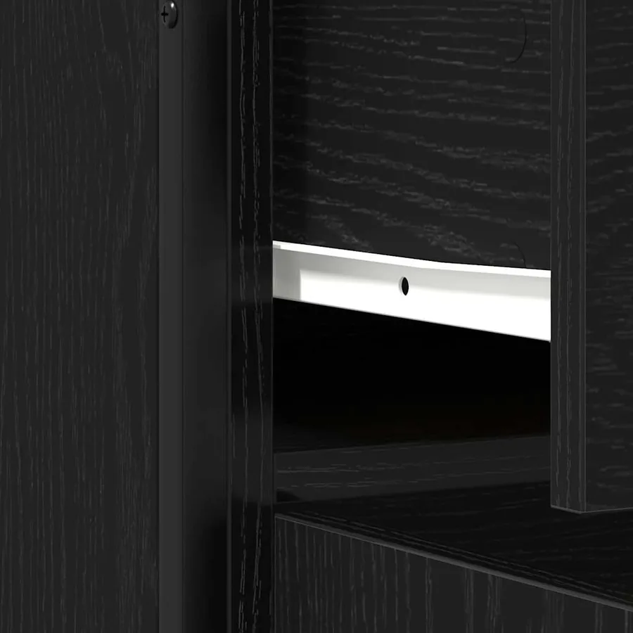 Buffet avec tiroir Chêne noir 70 x 30 x 80 cm Bois d'ingénierie - 8