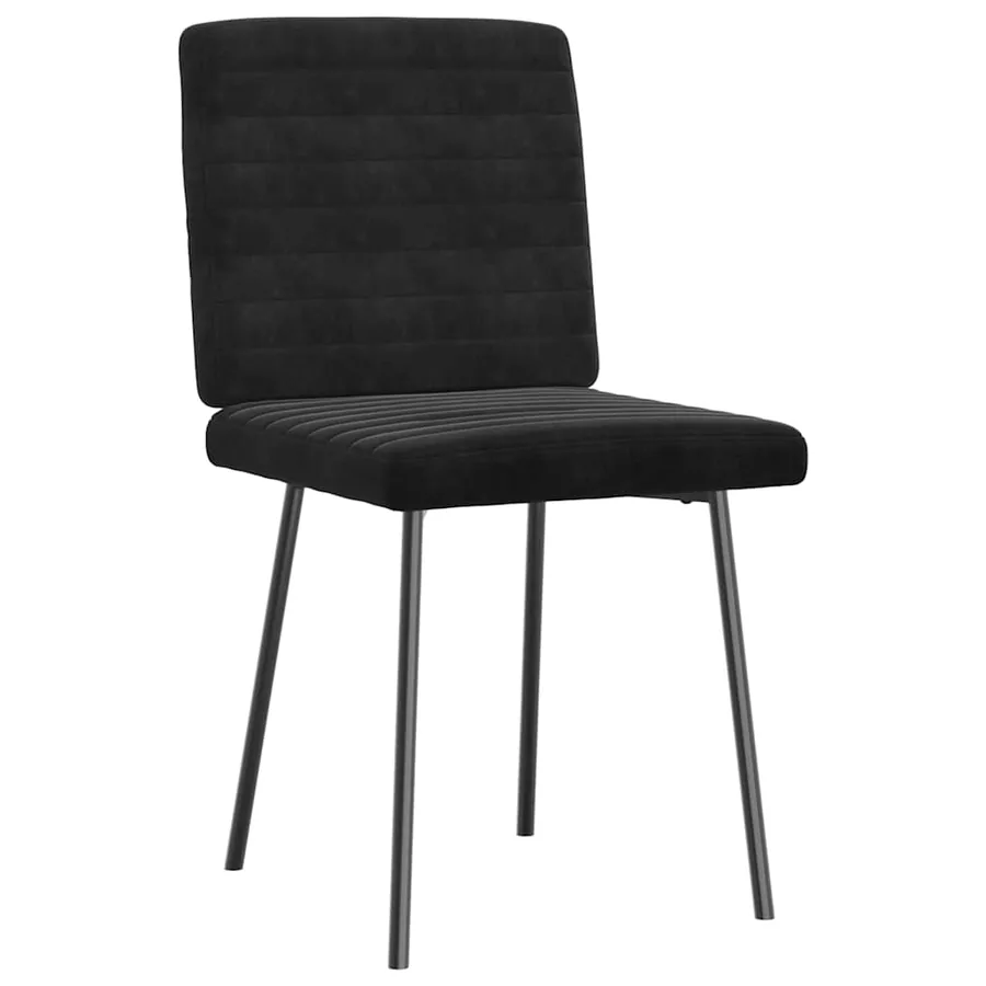 Chaises à manger lot de 2 Noir Velours - 4