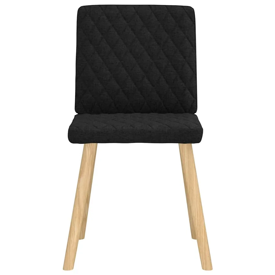 Chaises à manger lot de 6 noir tissu - 3