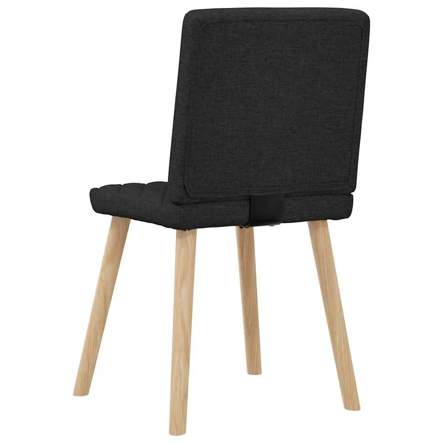 Chaises à manger lot de 6 noir tissu - 6