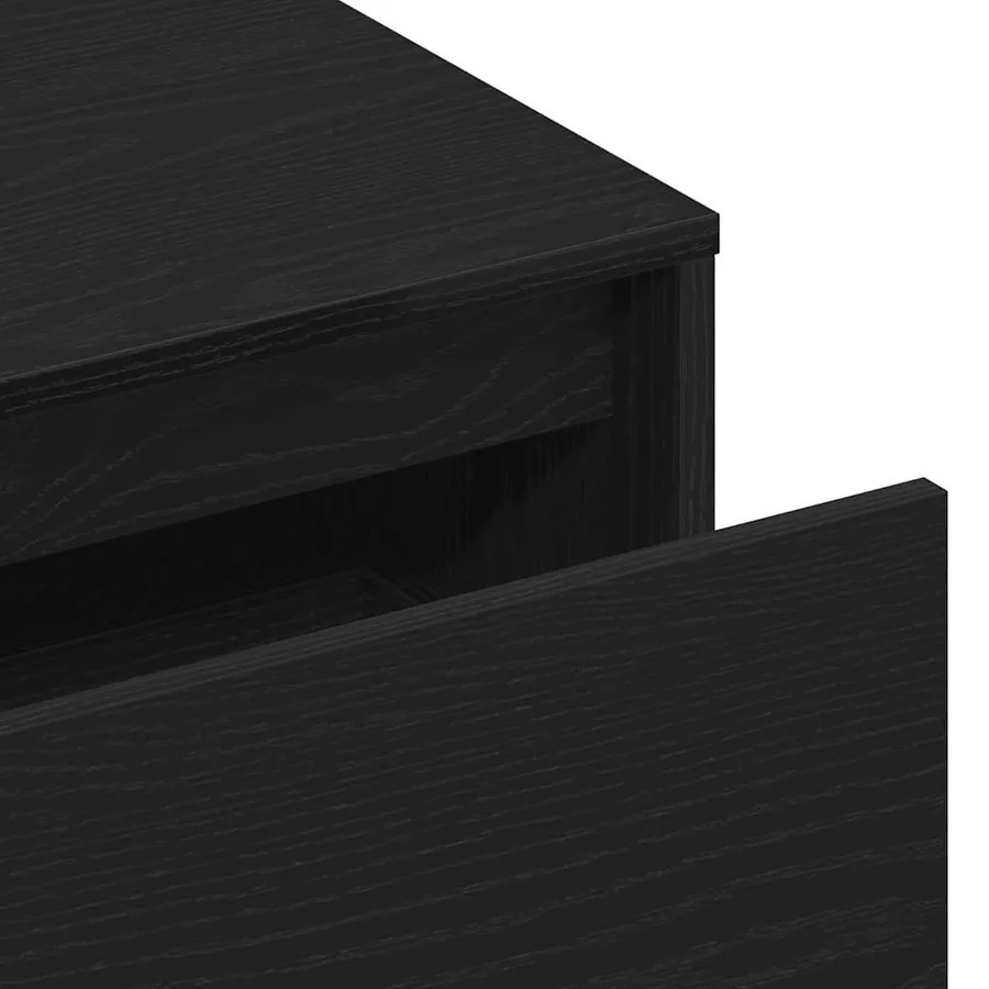 Banc d'entrée Chêne noir 80 x 40 x 45 cm Bois d'ingénierie - 9