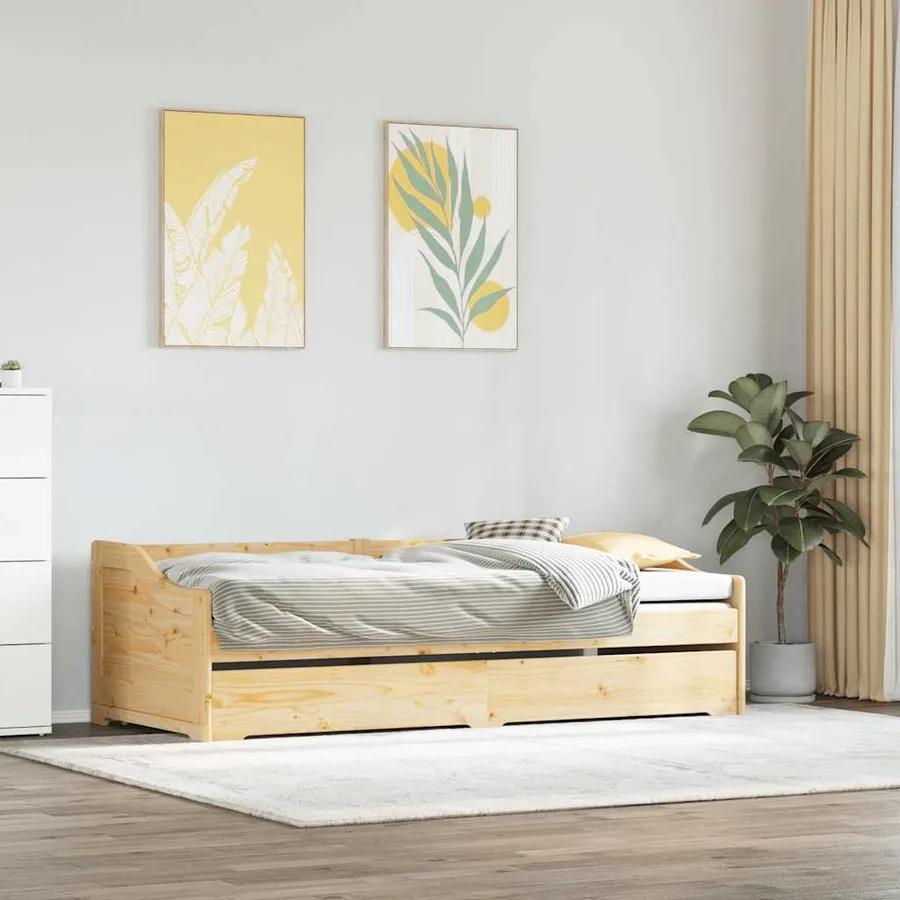 Lit de jour avec gigogne sans matelas IRUN 90x200 cm - 3