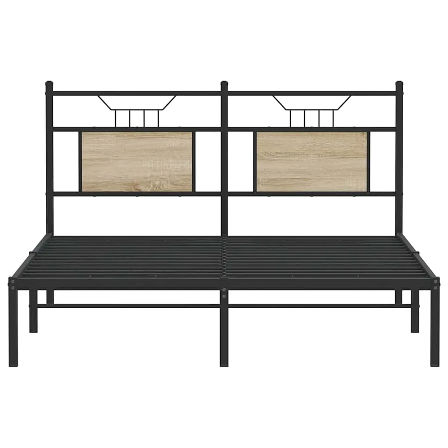 Cadre de lit sans matelas chêne sonoma 140x190 cm - 6