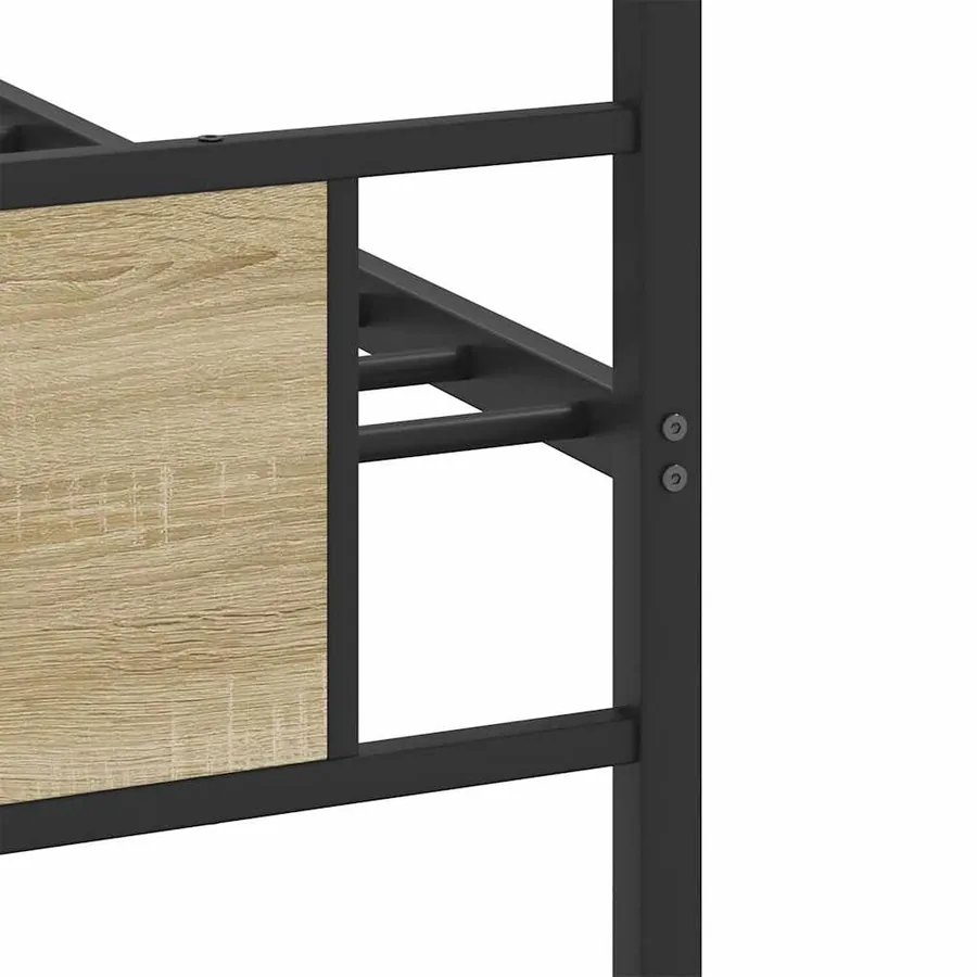 Cadre de lit sans matelas chêne sonoma 90x190 cm - 10