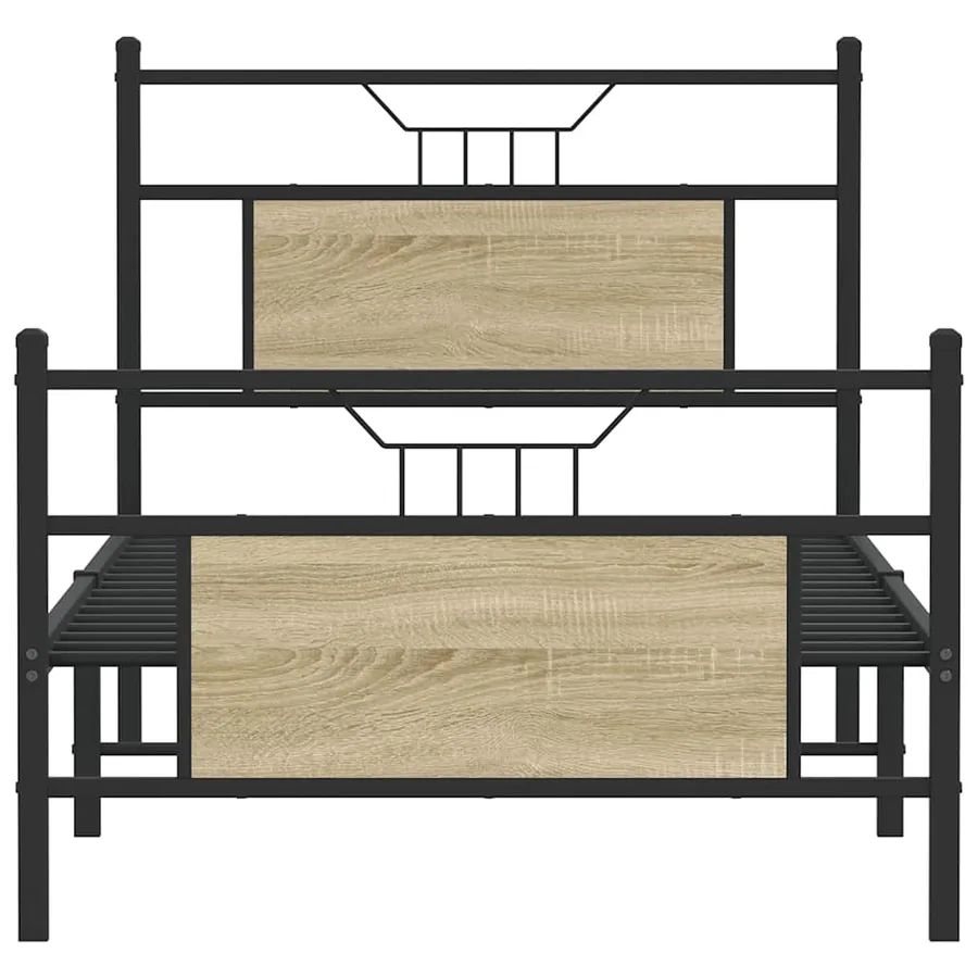 Cadre de lit sans matelas chêne sonoma 90x190 cm - 6
