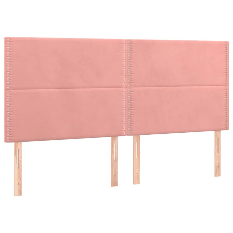 Cadre de lit sans matelas rose velours - 9