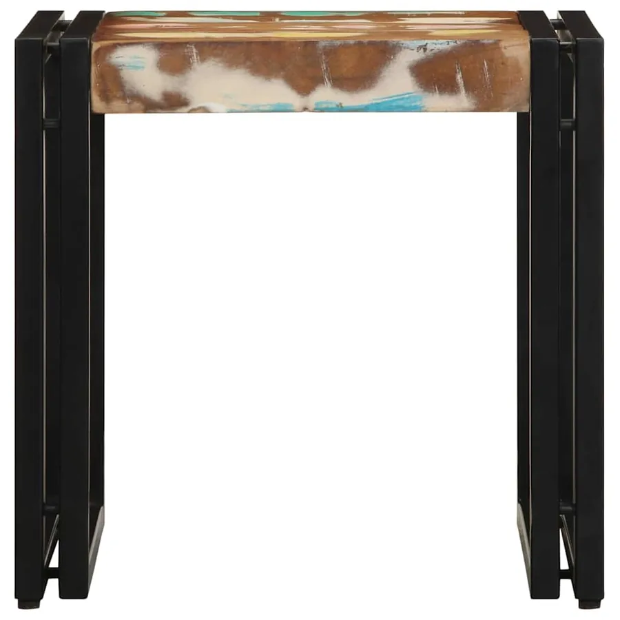 Table basse Multicolore 40 x 40 x 38 cm Bois Recyclé Solide - 4