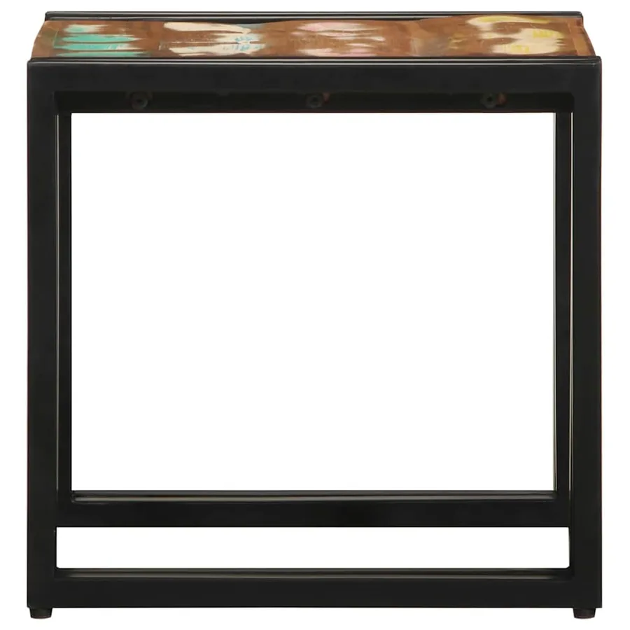 Table basse Multicolore 40 x 40 x 38 cm Bois Recyclé Solide - 5