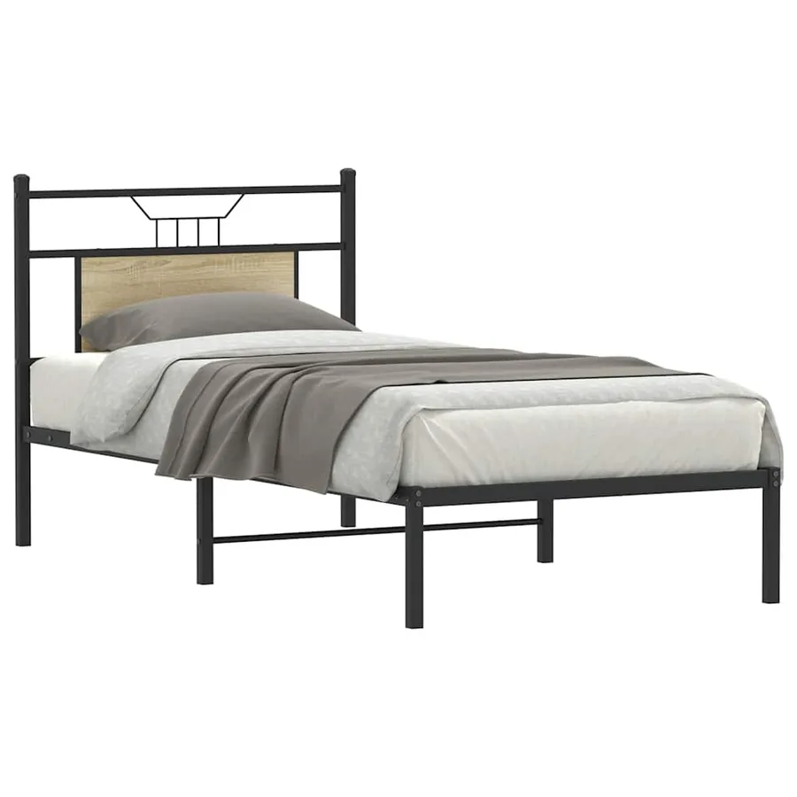 Cadre de lit sans matelas chêne sonoma 90x190 cm - 3