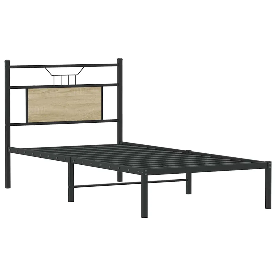 Cadre de lit sans matelas chêne sonoma 90x190 cm - 5