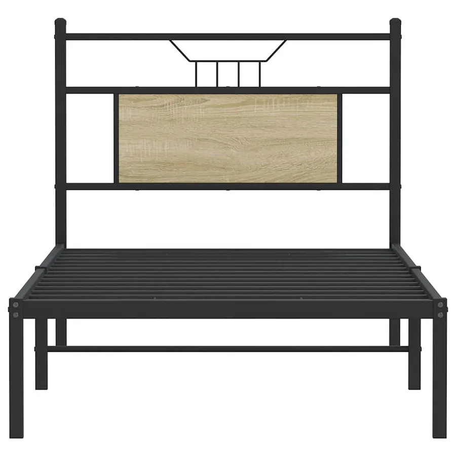 Cadre de lit sans matelas chêne sonoma 90x190 cm - 6