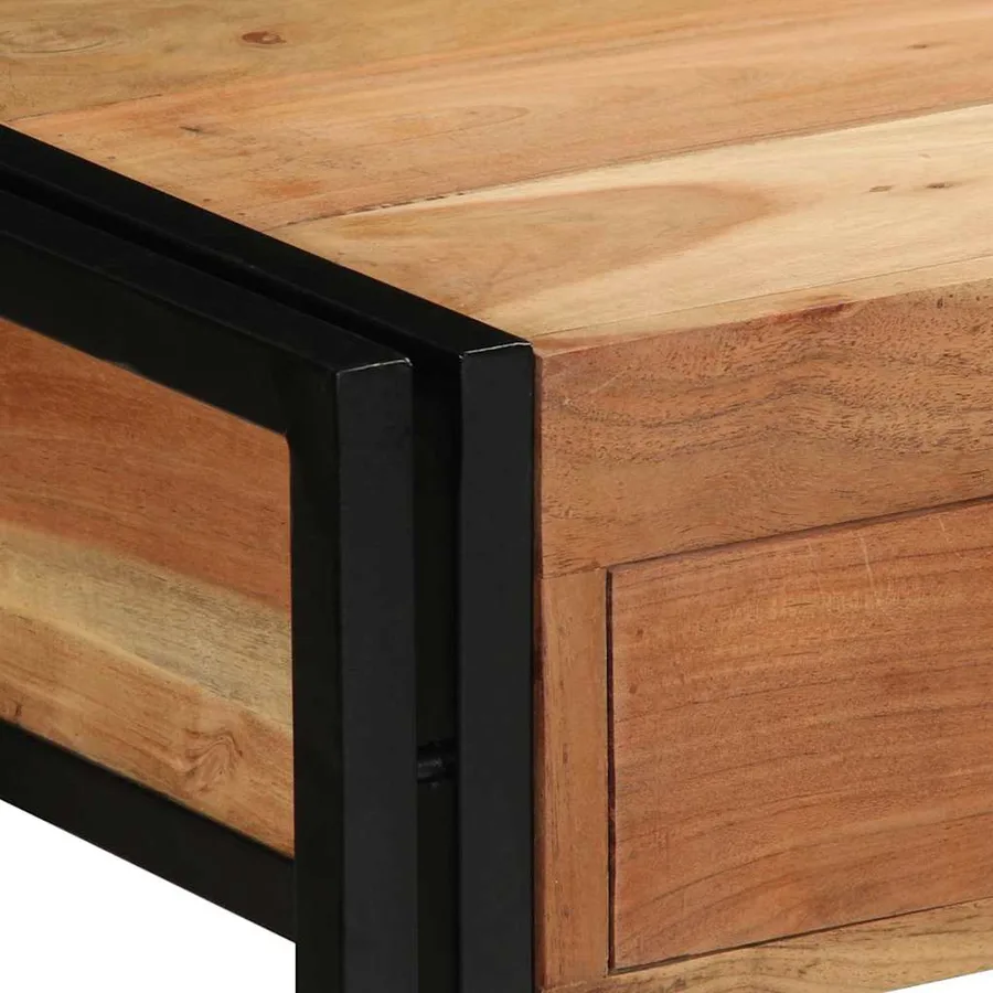 Table console Marron 120 x 33 x 75 cm Bois d'Acacia Massif - 7
