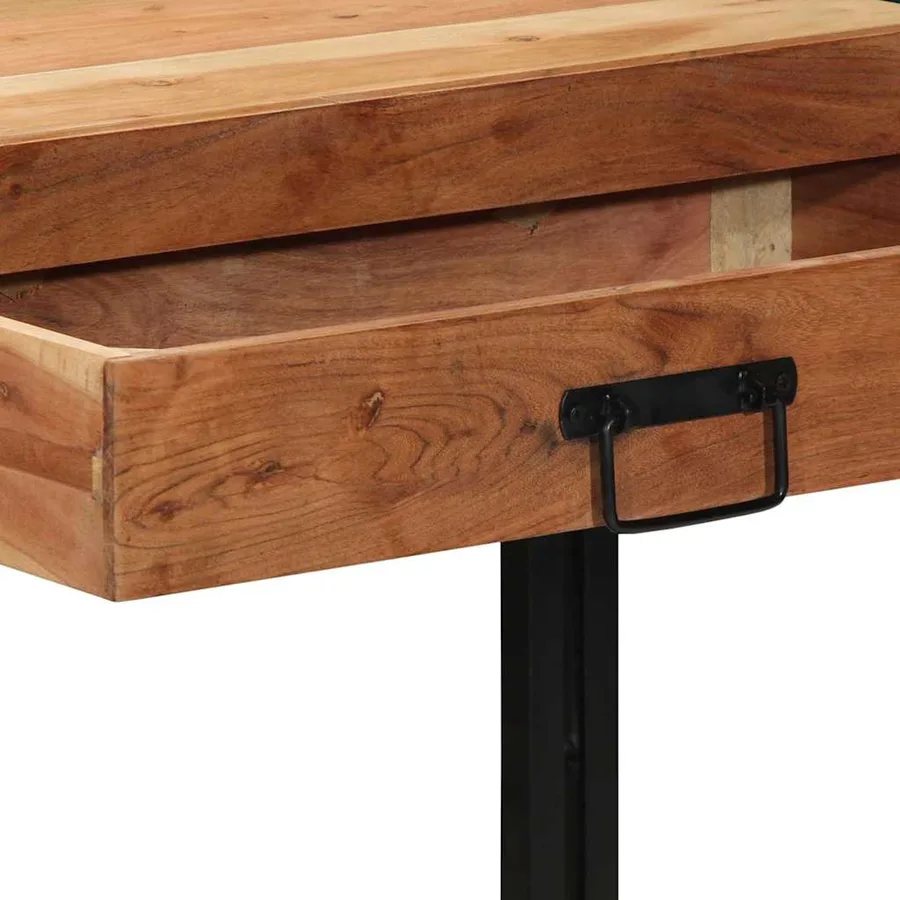 Table console Marron 120 x 33 x 75 cm Bois d'Acacia Massif - 8