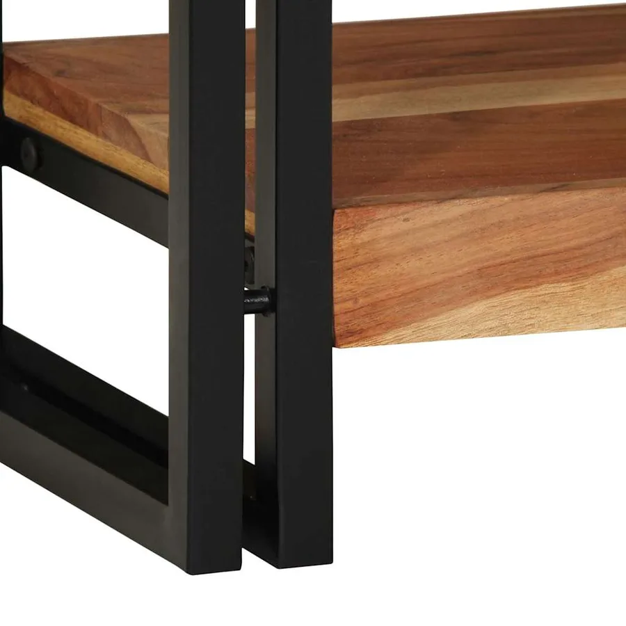 Table console Marron 120 x 33 x 75 cm Bois d'Acacia Massif - 9