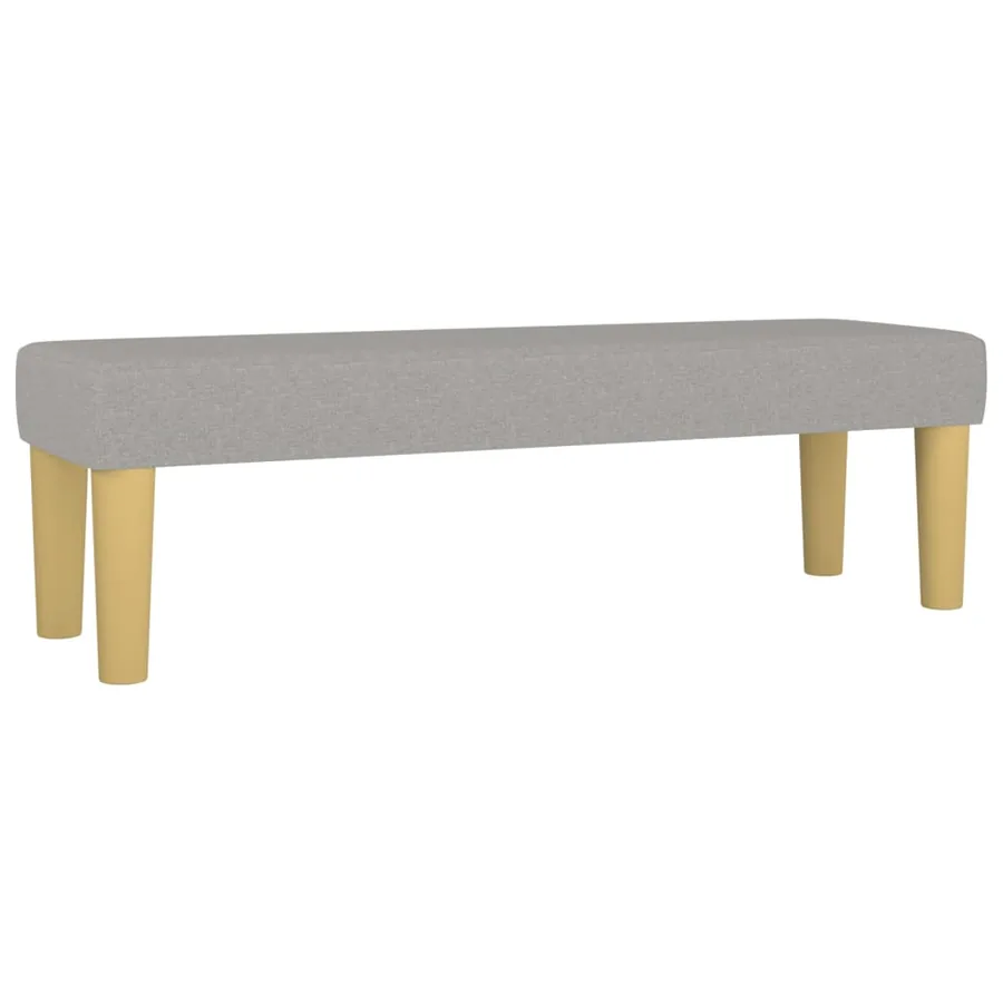 Sommier à lattes de lit avec matelas Gris clair 140x190cm Tissu - 7