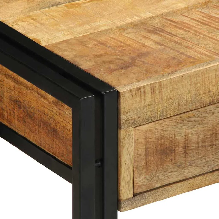 Table console Marron 90 x 33 x 75 cm Bois de mangue massif - 7