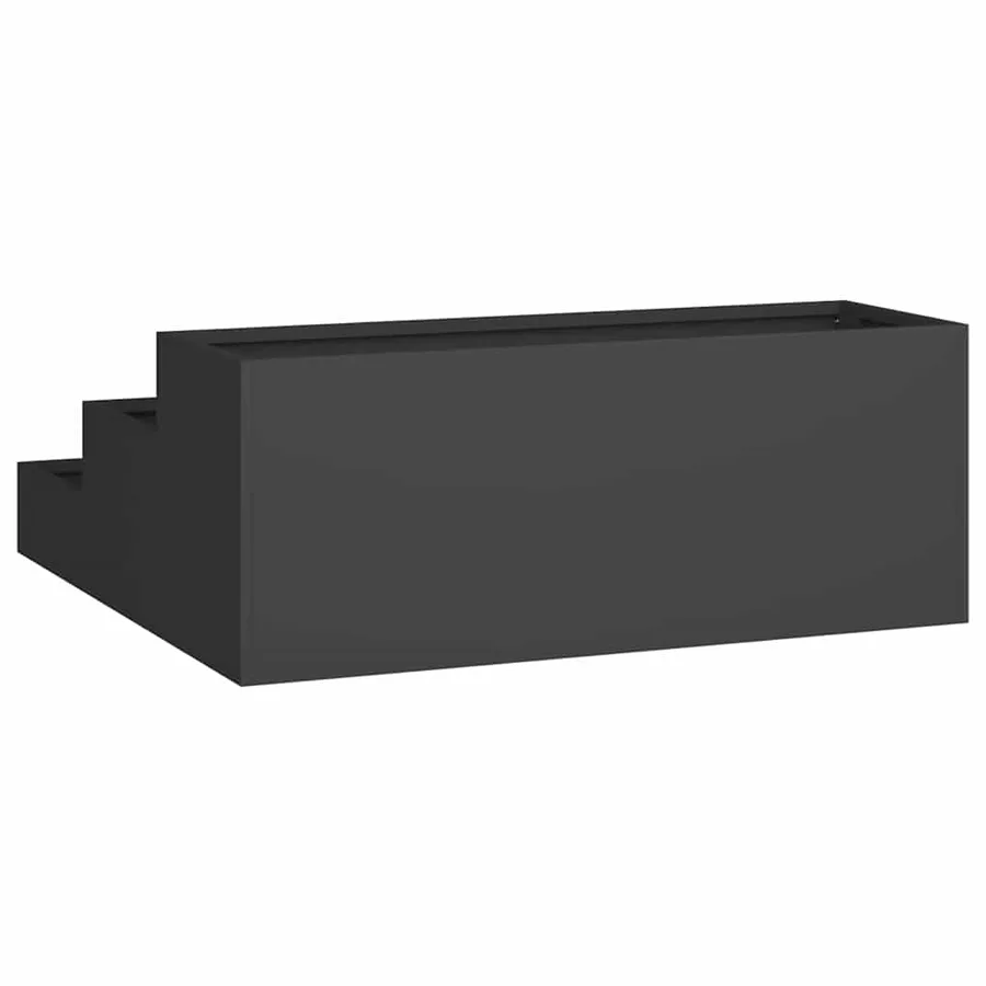 Cache-pot de jardin Noir 90 x 90 x 35 cm Acier laminé à froid - 5
